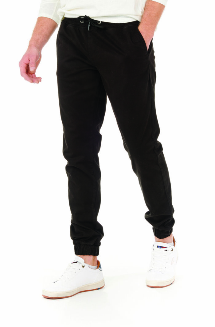 Jogger pants in stretch twill